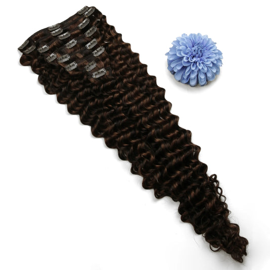 Espresso Melt (#2/4/6) Curly Clip In Hair Extensions