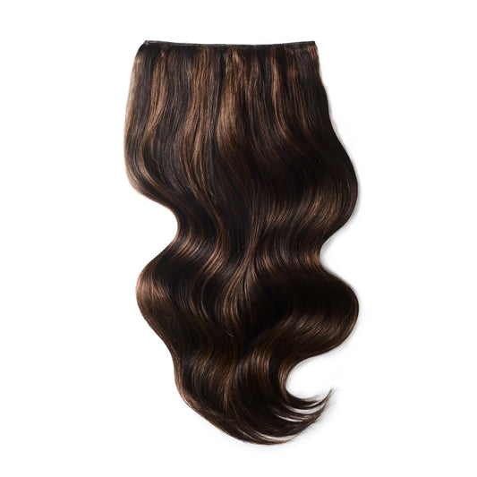 Espresso Melt (#2/4/6) Double Wefted Full Head Clip In Hair Extensions