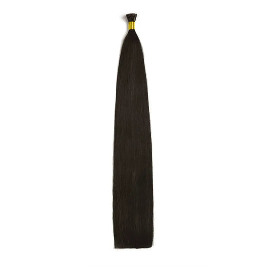 Darkest Brown (#2) Remy Royal I-Tips Hair Extensions