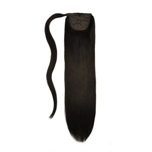 Darkest Brown (#2) Straight Up Wrap Around Ponytail Extension