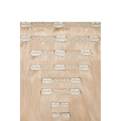 Double Wefted Full Head Remy Clip σε Extension Ανθρώπινων Μαλλιών - Ανοιχτό σταχτό ξανθό (#22)