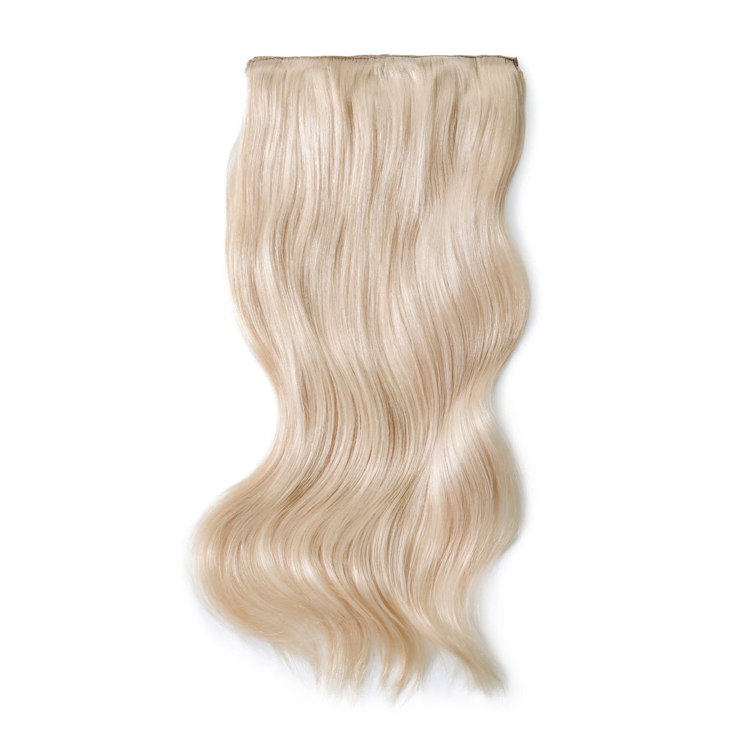 Double Wefted Full Head Remy Clip Human Hair Extensions Light Blonde