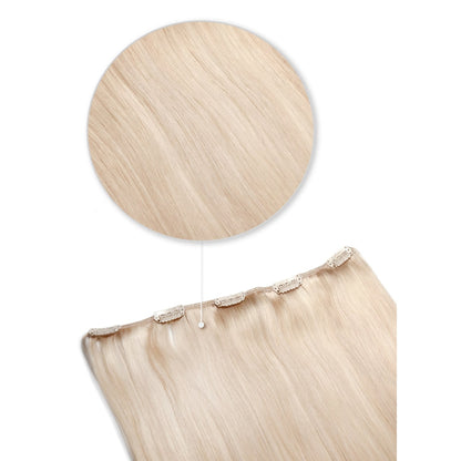 Light Ash Blonde (#22) One Piece Clip In Hair Extensions (Top-Up)