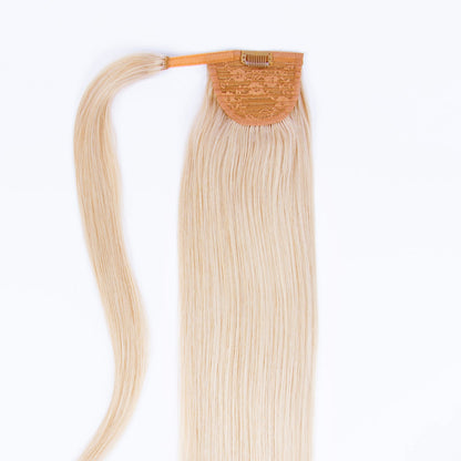 Light Ash Blonde (#22) Straight Up Wrap Around Ponytail Extension