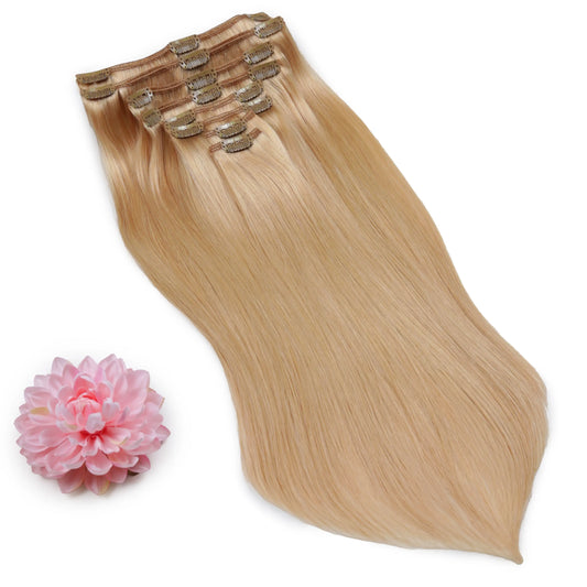 Strawberry/Ginger Blonde (#27) Full Head Clip In Hair Extensions