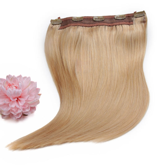 Strawberry/Ginger Blonde (#27) Quad Weft Clip In One Piece Hair Extensions