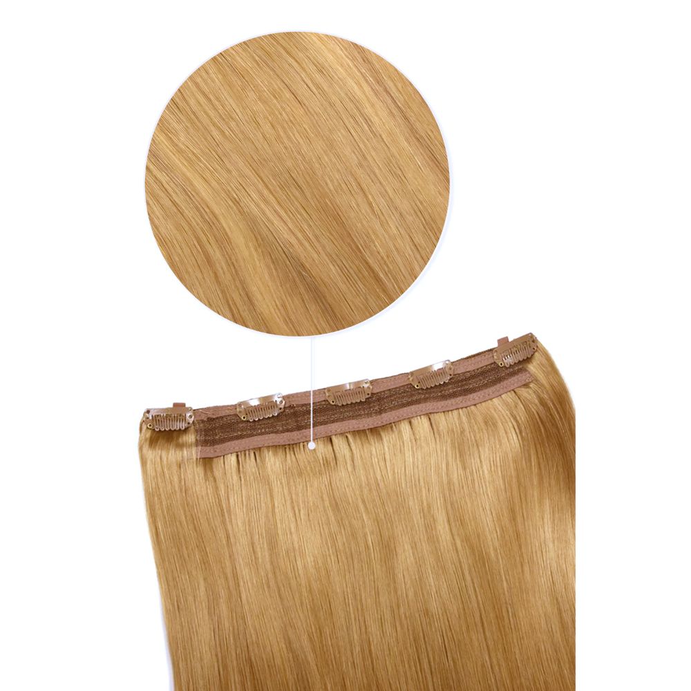 Strawberry Ginger Blonde Quad Weft Clip One Piece Hair Extensions