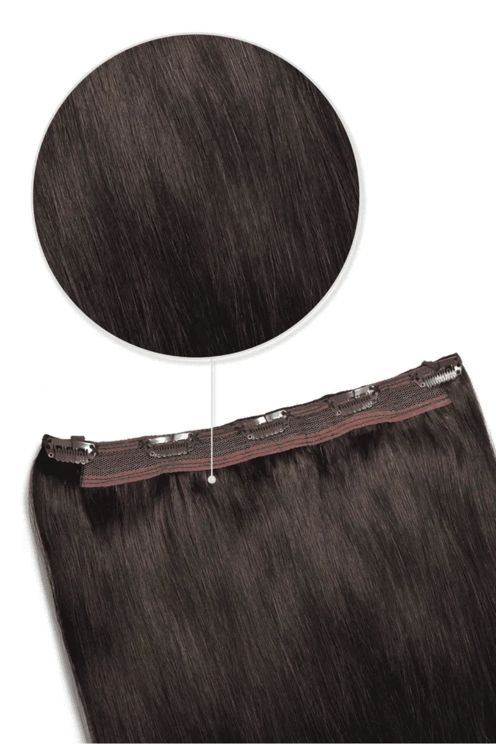 Dark Brown (3) Quad Weft Hair Extension Clip In Hair Piece Cliphair UK