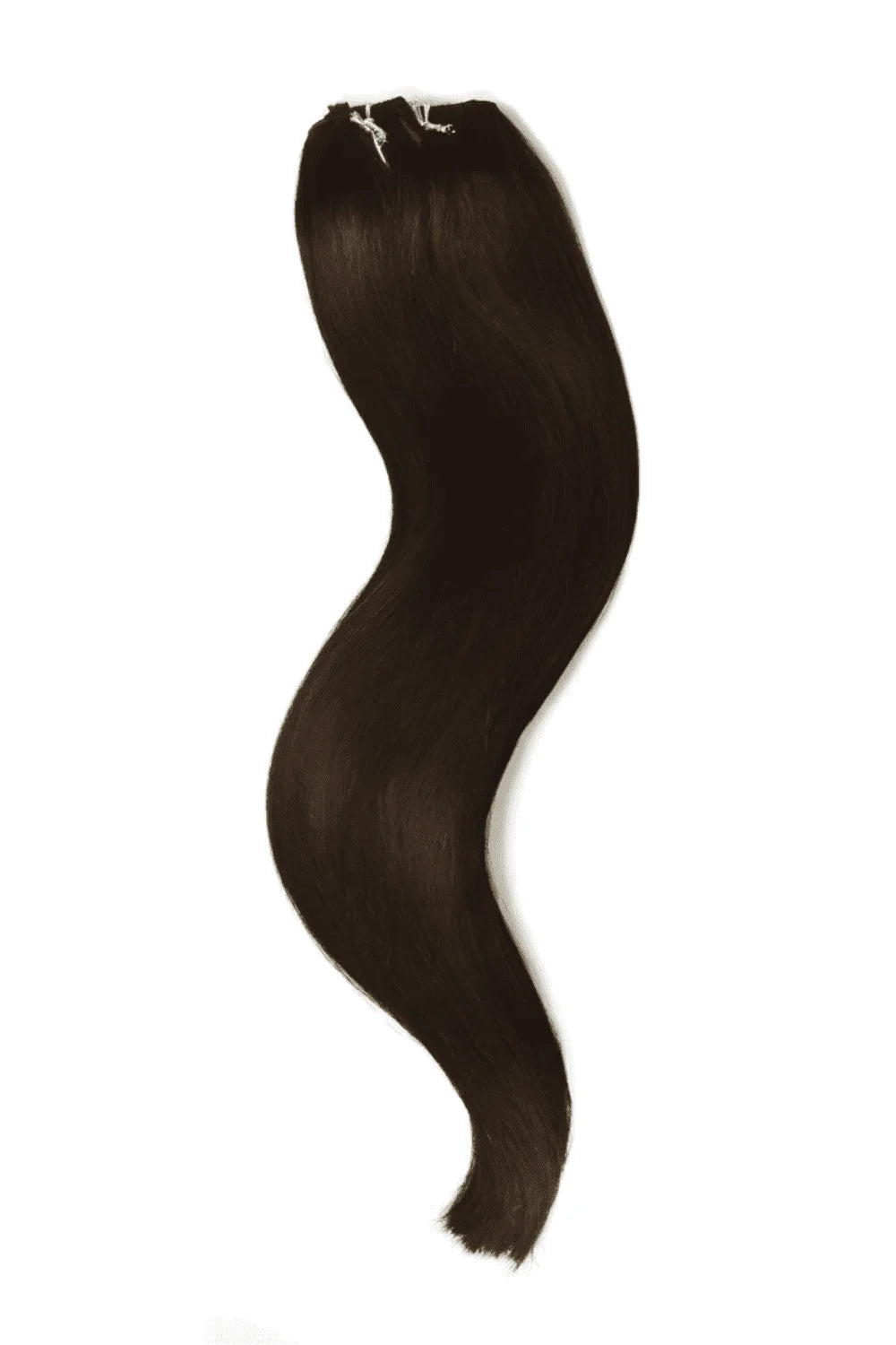 Dark Brown (3) Quad Weft Hair Extension Clip In Hair Piece Cliphair UK