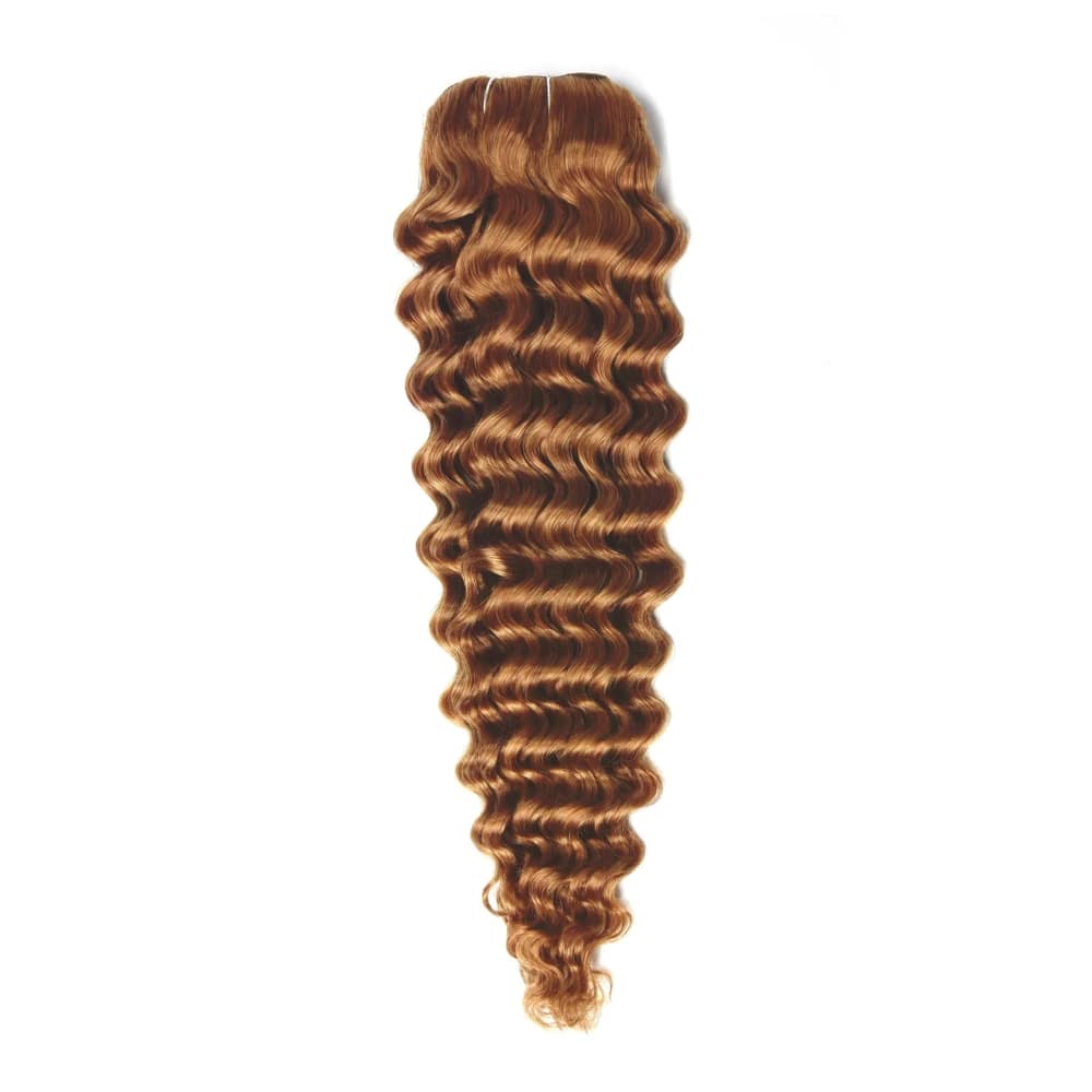 Light Auburn Curly Clip Hair Extensions