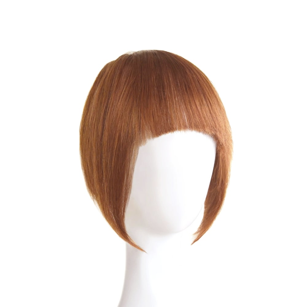 Light Auburn (#30) Clip-In Fringe Human Hair Extension: Attachment method