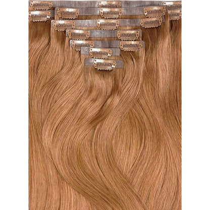Light Auburn (#30) Double Drawn Seamless Clip In Hair Extensions