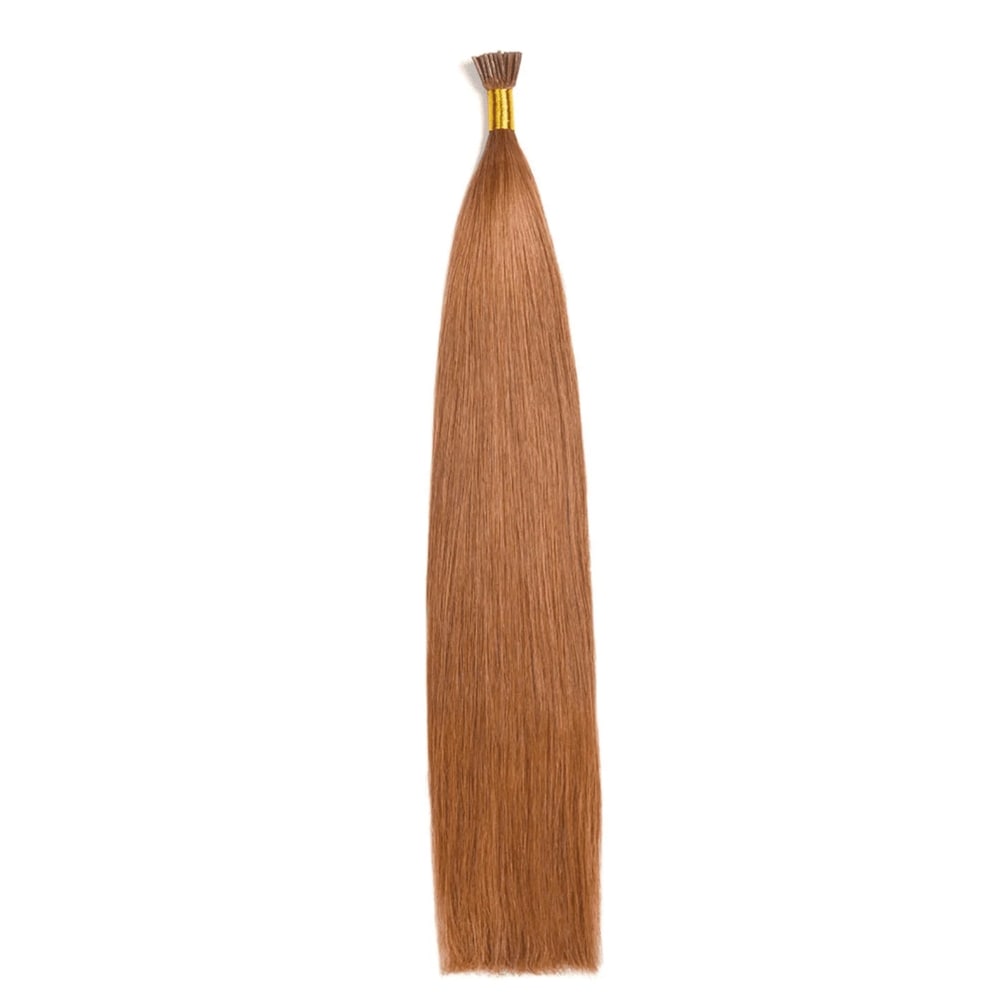 Light Auburn Remy Royal I Tips Hair Extensions