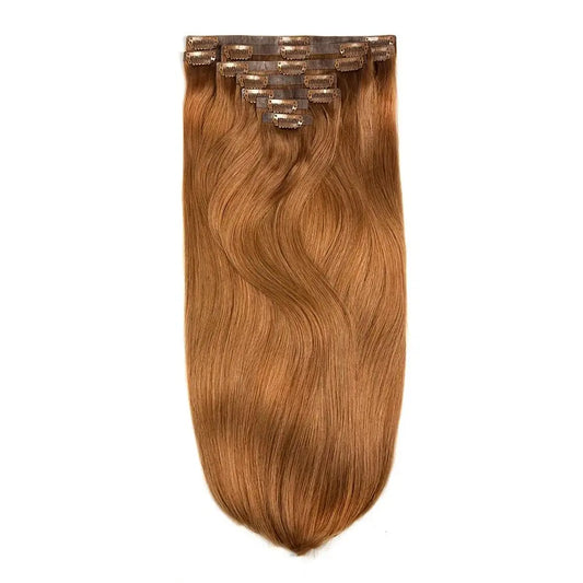 Autumn Spice (#30B) Double Drawn Seamless Clip In Hair Extensions