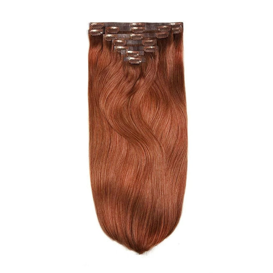 Remy Royale sømløse klips - mørk auburn/kobberrød (#33)