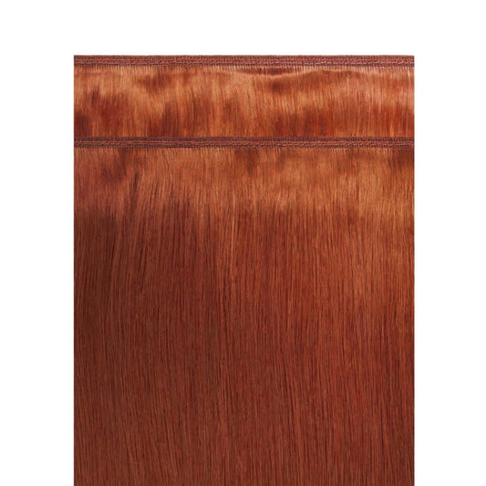 Dark Auburn/Copper Red (#33) Remy Royale Flat Weft Hair Extensions