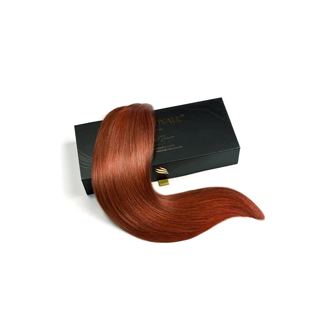 Dark Auburn #33 Remy Royale Hair Weft: Extension with box