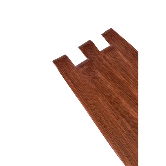 Mørk Auburn/Kobberrød (#33) Remy Royale Invisible Tape In Hair Extensions