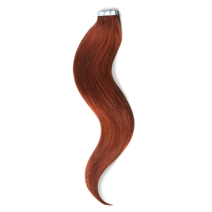 Dark Auburn #33 Tape In Hair Extension: Full extension
