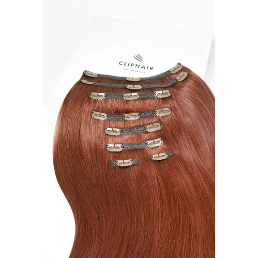 Mørk Auburn/Kobberrød (#33) Ultra-Volum Clip In Full Head Set (240-300G)