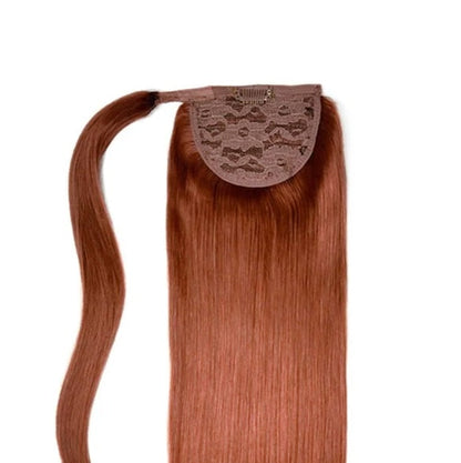 Dark Auburn #33 Wrap Around Ponytail: Attachment method
