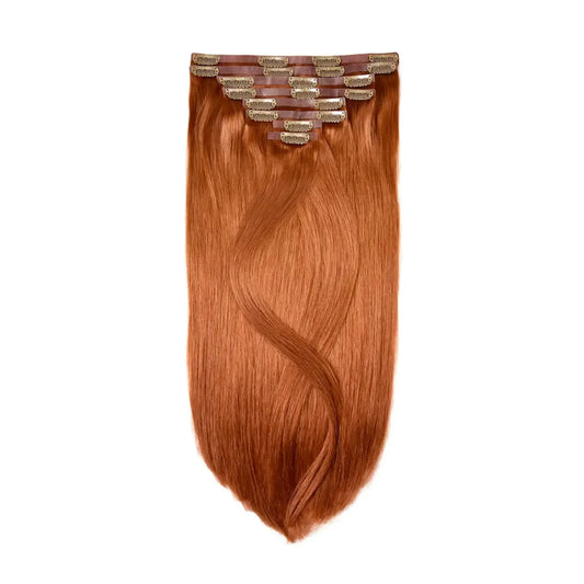Cowgirl Copper (#350/33) Double Drawn Seamless Clip In Hair Extensions