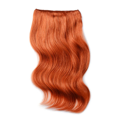 Flaming Ginger (#350) Double Weft Hair Extensions: full hair extension