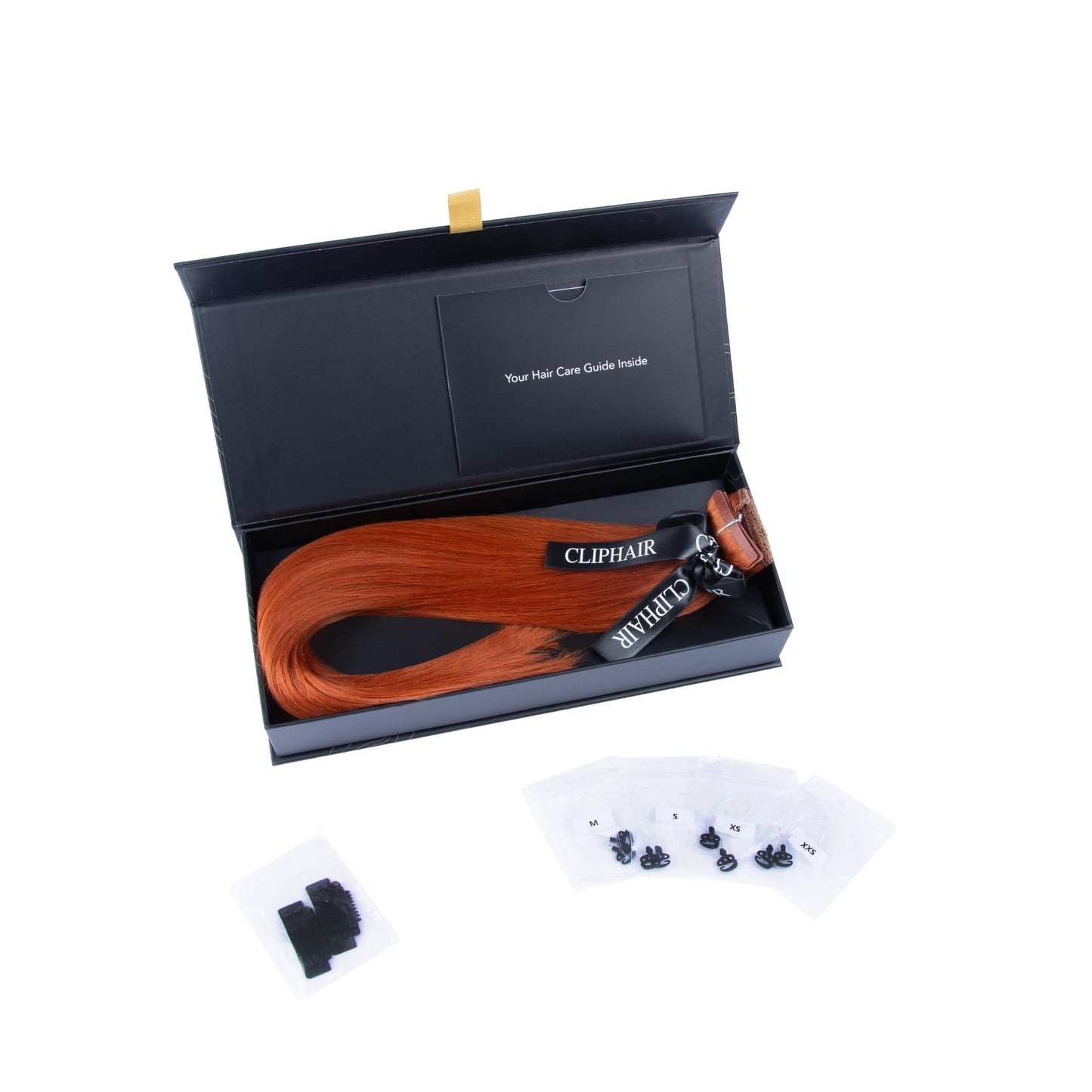 Flaming Ginger (#350) Halo Hair Extensions Box Content