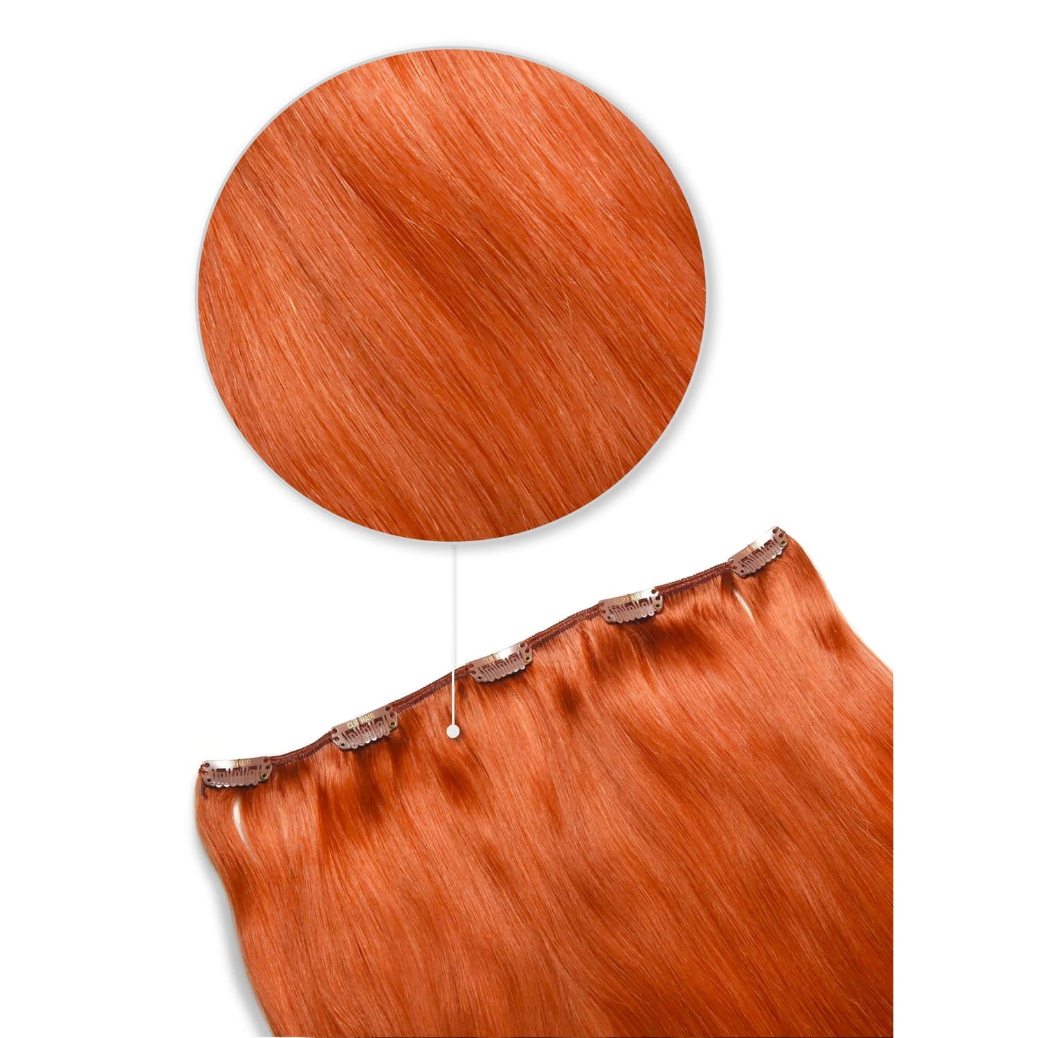 Flaming Ginger One Piece Clip Hair Extensions