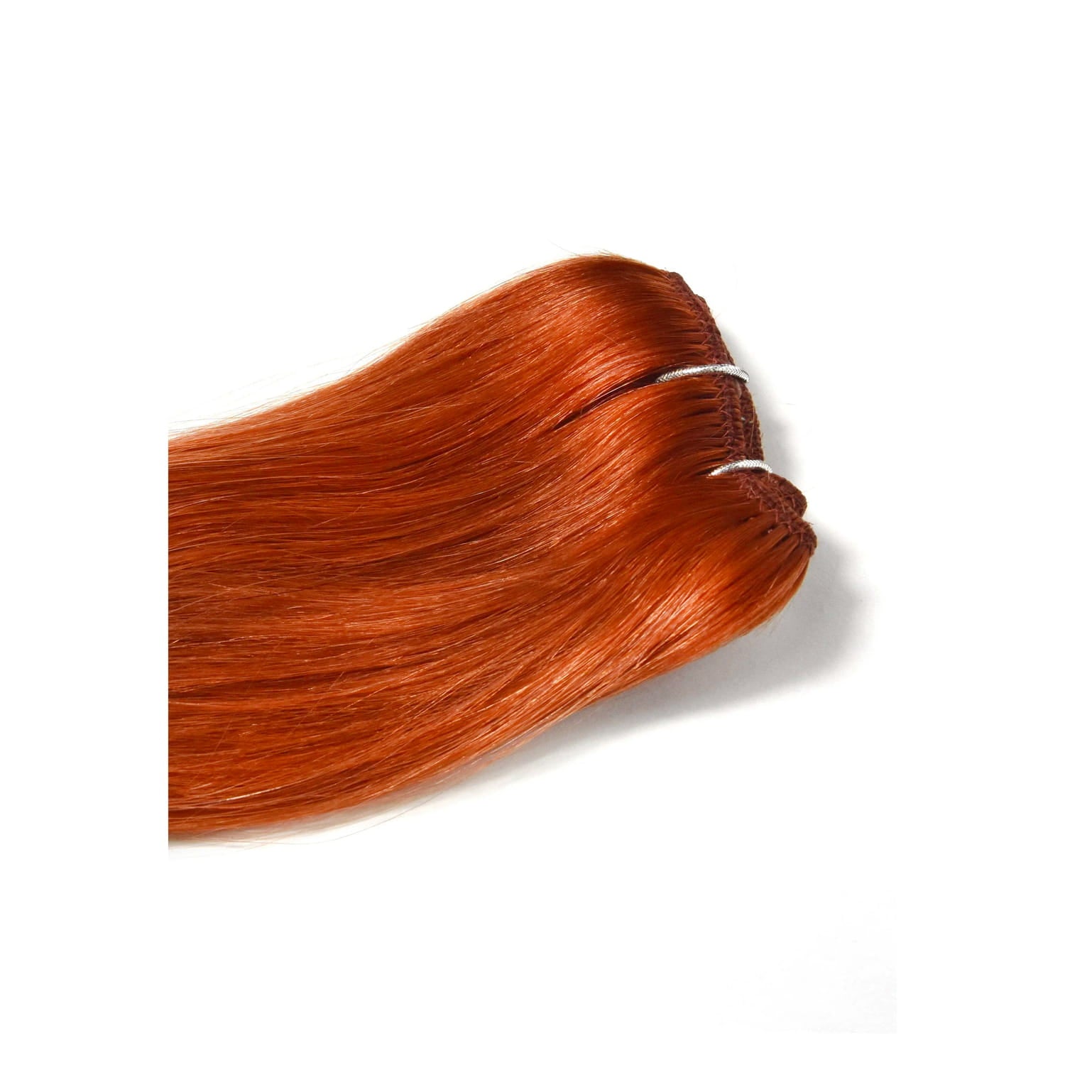 Flaming Ginger (#350) Xone Piece Top-Up Hair Extensions: extension close up