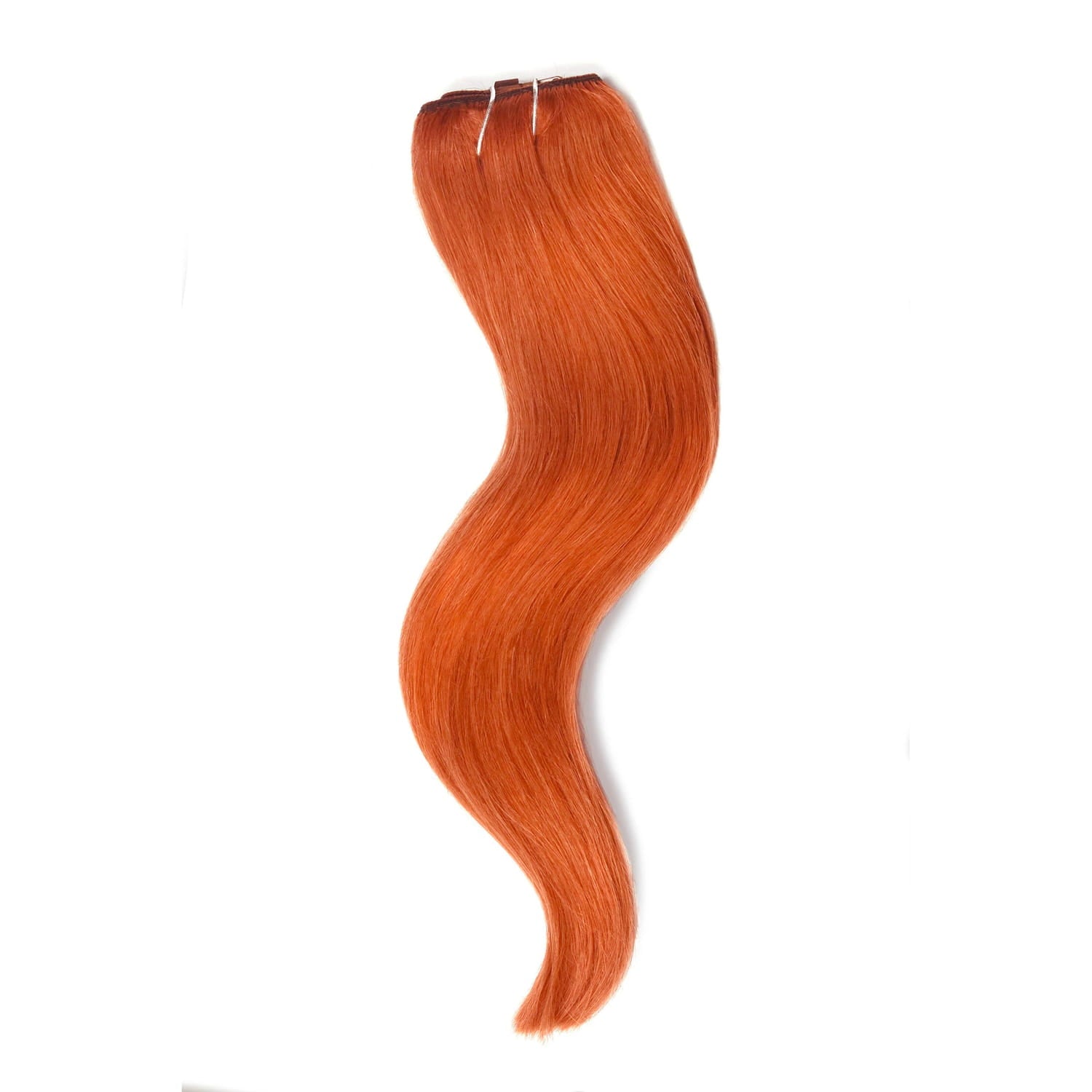 Flaming Ginger (#350) One Piece Quad Weft Hair Extensions: full hair extension
