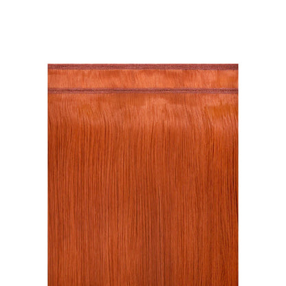 Flaming Ginger (#350) Remy Royale Flat Weft Hair Extensions: hair extension attachment method