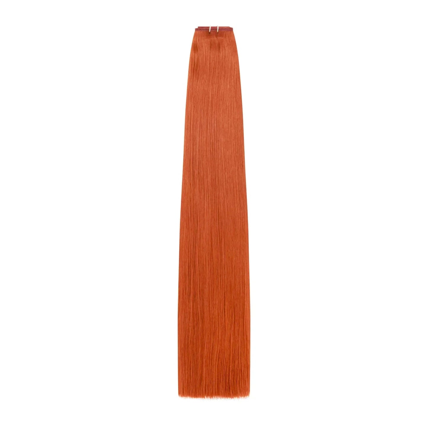 Flaming Ginger (#350) Remy Royale Flat Weft Hair Extensions: full hair extension