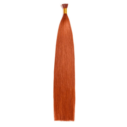 Flaming Ginger (#350) Remy Royale I-Tip Hair Extensions: full hair extension
