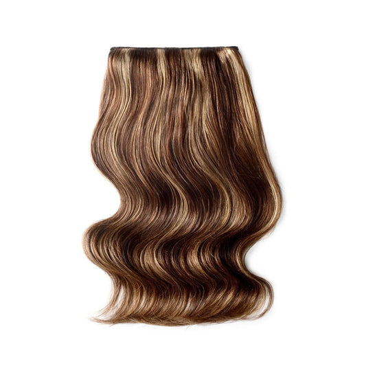 Chocolate Honey (#4/27) Double Wefted Full Head Clip In Hair Extensions