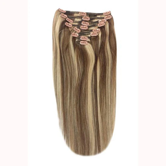 Chocolate Honey (#4/27) Full Head Hair Extensions