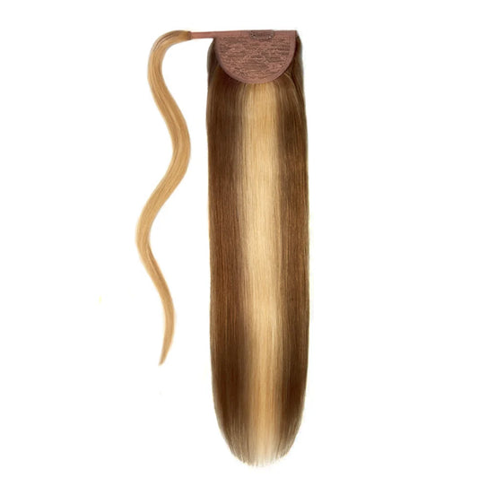 Chocolate Honey (#4/27) Straight Up Wrap Around Ponytail Extension
