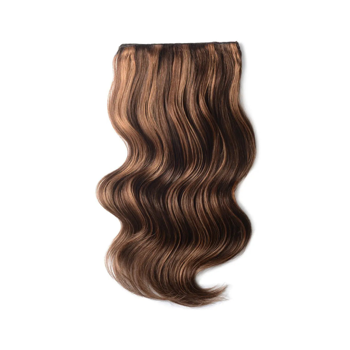 Double Wefted Full Head Remy Clip in Human Hair Extensions - Cinnamon Brownie (#4/30)