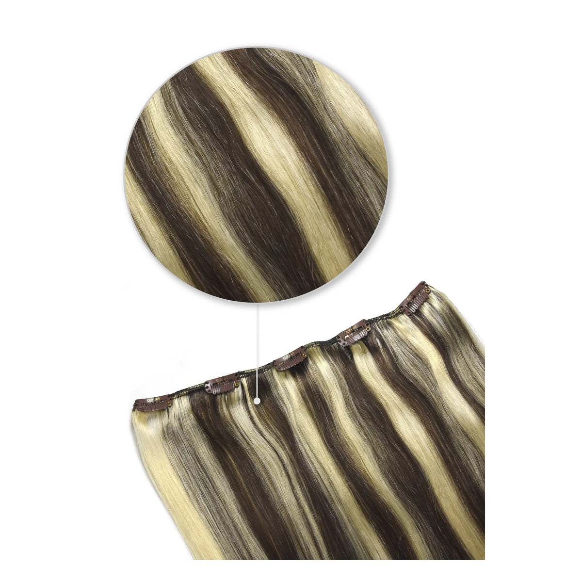 Cookies & Cream (#4/613) One Piece Clip In Hair Extensions (Top-Up)