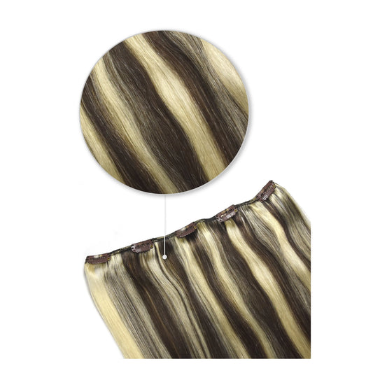 Cookies & Cream (#4/613) One Piece Clip In Hair Extensions (Top-Up)