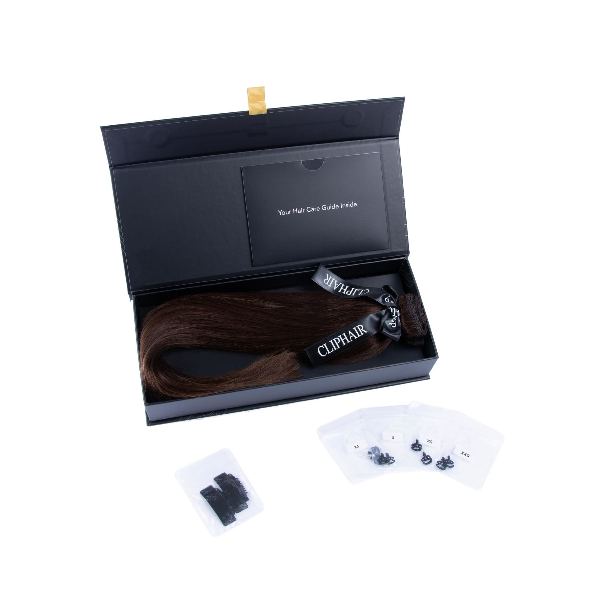 Medium Brown (#4) Halo Hair Extensions Box Content