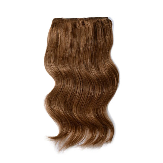 Toffee Brown (#5) Double Wefted Full Head Clip In Hair Extensions