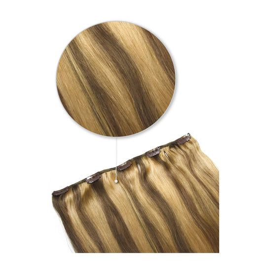 Hazelnut Brondie (#6/27) One Piece Clip In Hair Extensions (Top-Up)