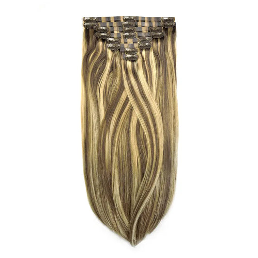 Hazelnut Brondie (#6/27) Double Drawn Seamless Clip In Hair Extensions