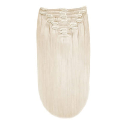 Lightest Blonde (#60) Full Head Set Hair Extension: Full extension