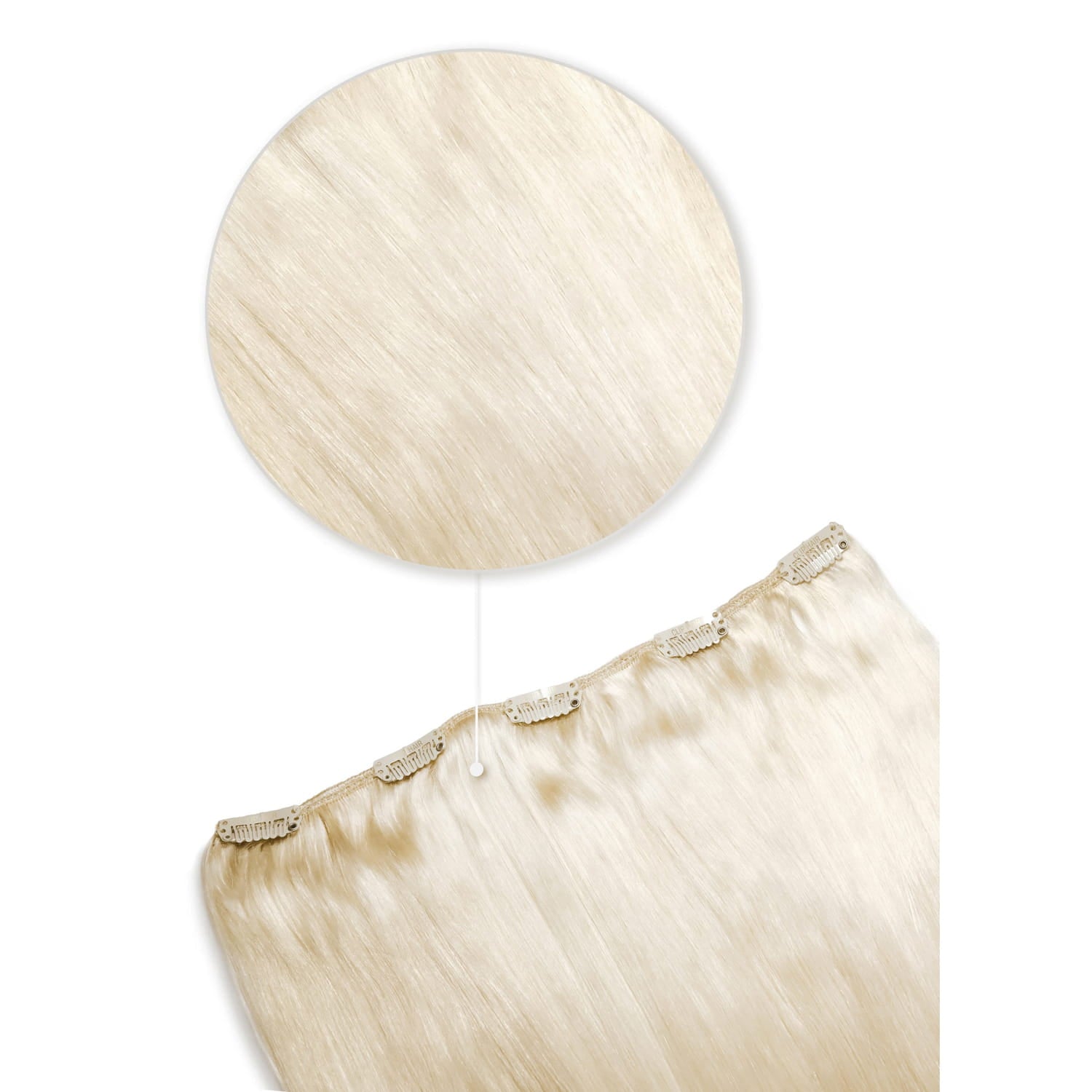 Lightest Blonde One Piece Clip Hair Extensions
