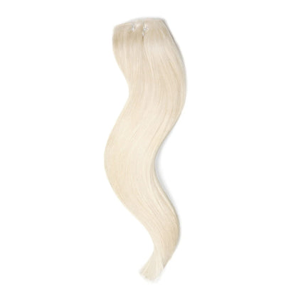 Lightest Blonde (#60) Quad Weft Piece Hair Extension: Full extension