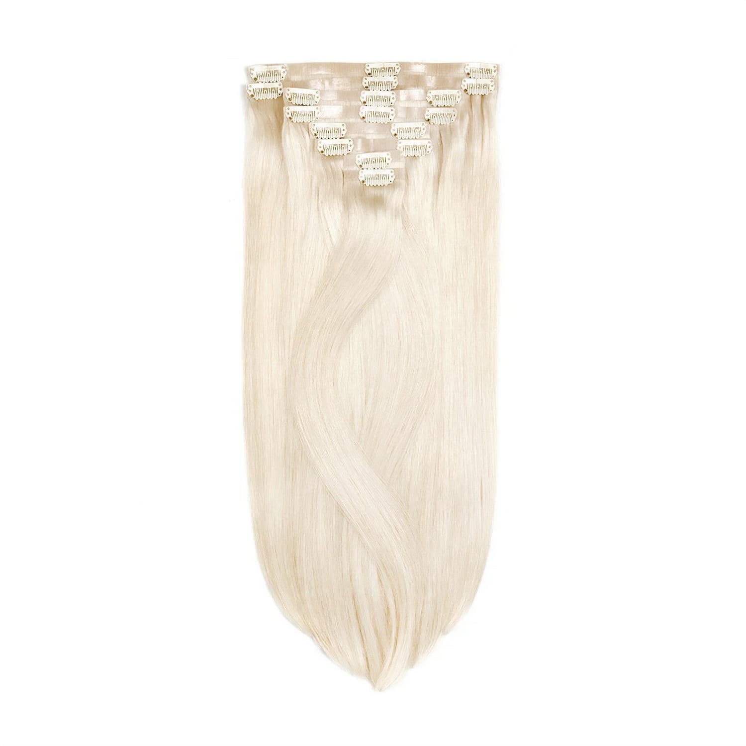 Lightest Blonde Double Drawn Seamless Clip Hair Extensions