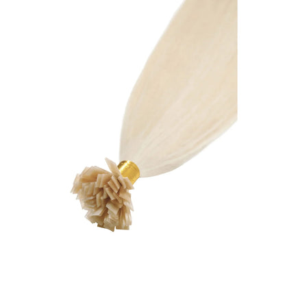 Lightest Blonde (#60) Remy Royale Flat Tip Hair Extensions: Extension attachment method