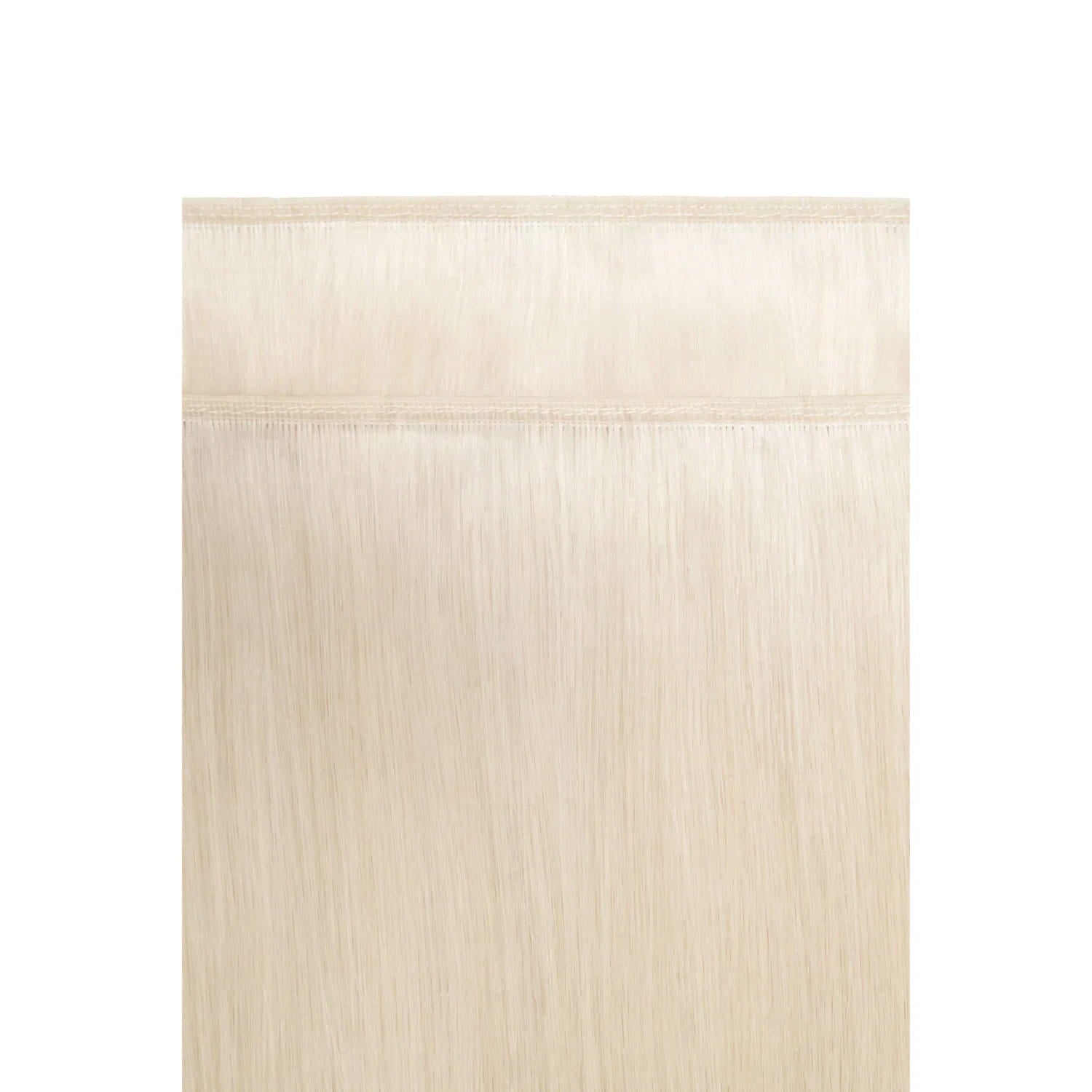 Lightest Blonde (#60) Remy Royale Flat Weft Hair Extensions: Extension attachment method